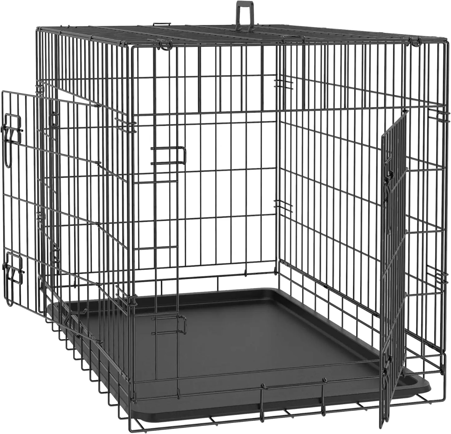 Dog Crates for Large Medium Dogs Foldable Metal Wire Pet Dogs Kennel 30/36/42Inches Indoor Outdoor Travel Dog