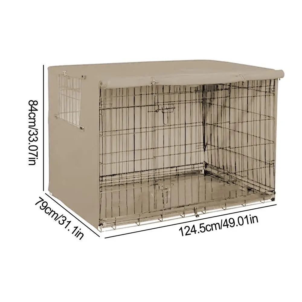 Pet Cage Cover Oxford Dog Kennel Cover Rainproof Dust Covers Outdoor Universal Dog Wire Crate Cover Waterproof Sun Protection