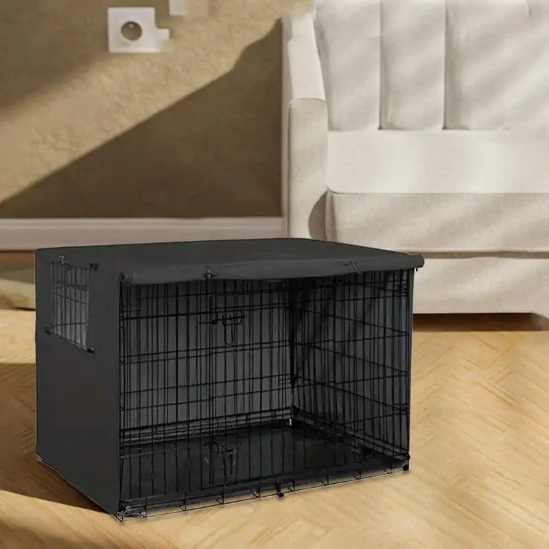 Pet Cage Cover Oxford Dog Kennel Cover Pet Crate Cover Windproof Dog Kennel Cover Waterproof Dog Cat Cage Cover for Crates