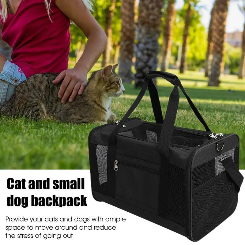 Dog Carrier Bag Cat Carrier Soft Adjustable Dog Crate Cat Accessories Animal Carriers Travel Oxford Cloth 2 Ways For Small Dogs