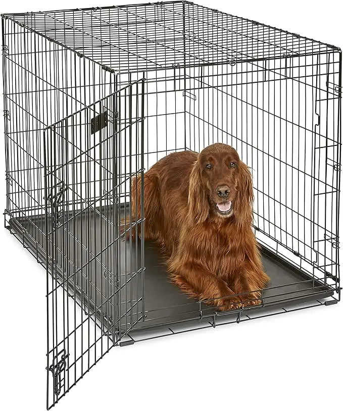 Ginormous Single Door 54-Inch Dog Crate for XXL Dogs Breeds; Great Dane, Mastiff, St. Bernard，Black: SL54