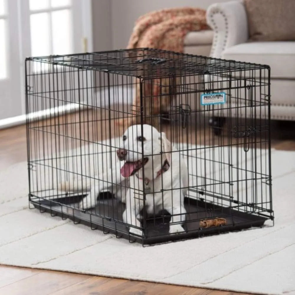 Products Two Door Provalue Wire Dog Crate, 42 Inch, For Pets 70-90 lbs, With 5-Point Locking System