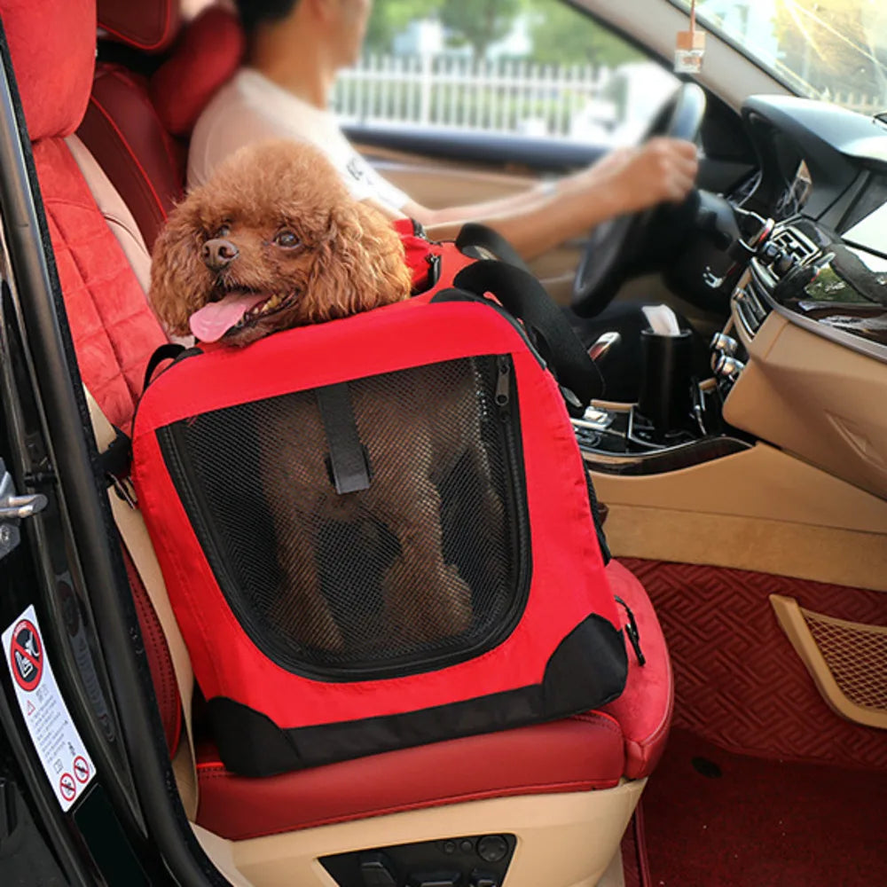 Cat Crate And Dog Kennel Outdoor Travel Case Car Seat For Dog Outing Carrying Bag Folding Dog Crate Indoor Outdoor Pet Home