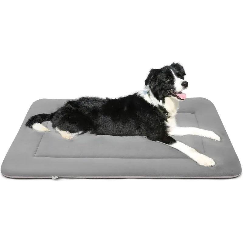 Extra Large Dog Bed Soft Dog Crate Pad Dog Mat, Jumbo 48 Inches Machine Washable Pet Bed Kennel Pad with Non-Slip Bottom