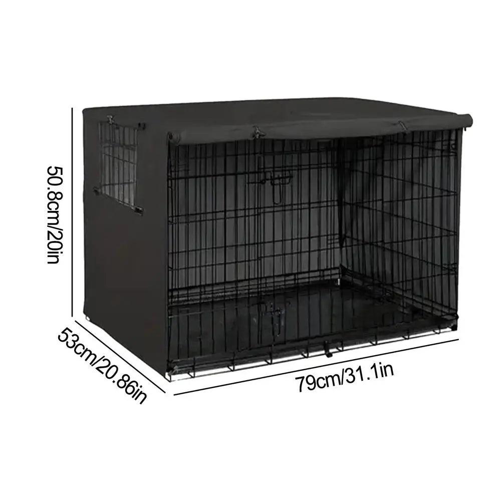 Pet Cage Cover Oxford Dog Kennel Cover Rainproof Dust Covers Outdoor Universal Dog Wire Crate Cover Waterproof Sun Protection