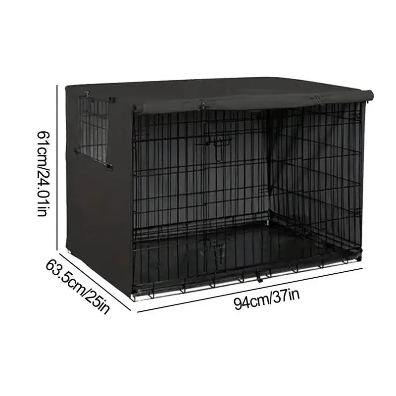 Pet Cage Cover Oxford Dog Kennel Cover Pet Crate Cover Windproof Dog Kennel Cover Waterproof Dog Cat Cage Cover for Crates