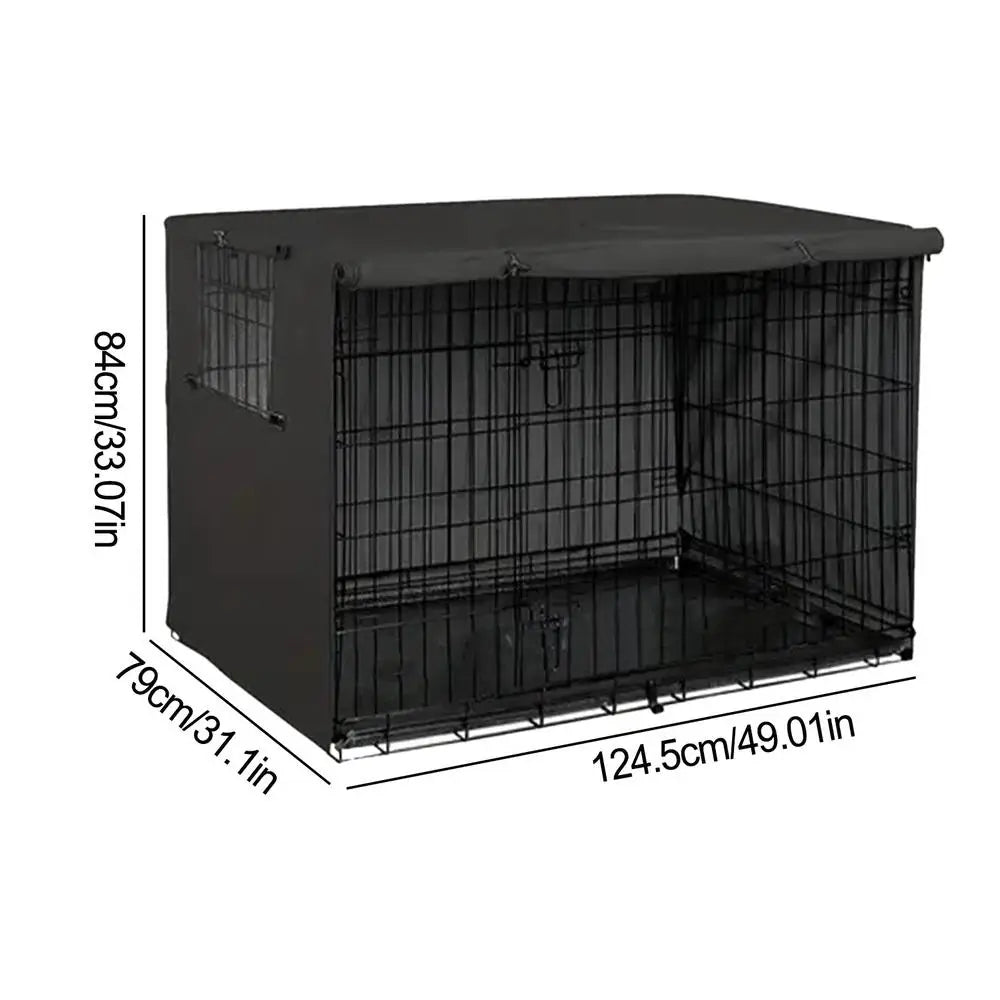 Pet Cage Cover Oxford Dog Kennel Cover Rainproof Dust Covers Outdoor Universal Dog Wire Crate Cover Waterproof Sun Protection