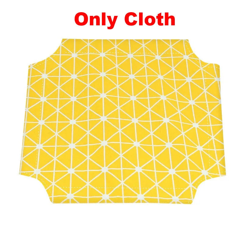 Elevated Hammock Wooden Frame replacement cloth yellow geometric