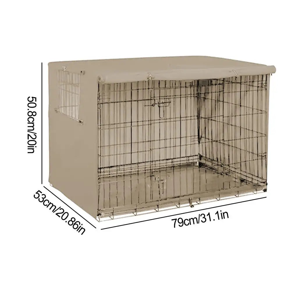 Pet Cage Cover Oxford Dog Kennel Cover Rainproof Dust Covers Outdoor Universal Dog Wire Crate Cover Waterproof Sun Protection