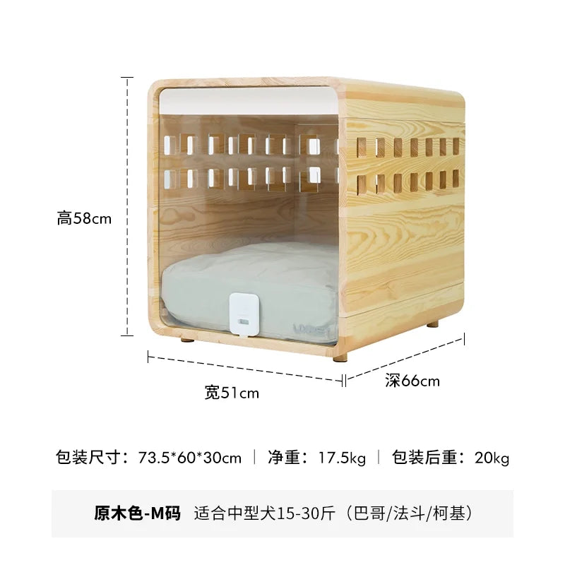 Best selling modern customized stylish clear acrylic heavy duty fold up inside house kennel dog wood crate for small animals