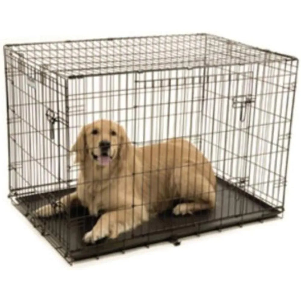 Products Two Door Provalue Wire Dog Crate, 42 Inch, For Pets 70-90 lbs, With 5-Point Locking System