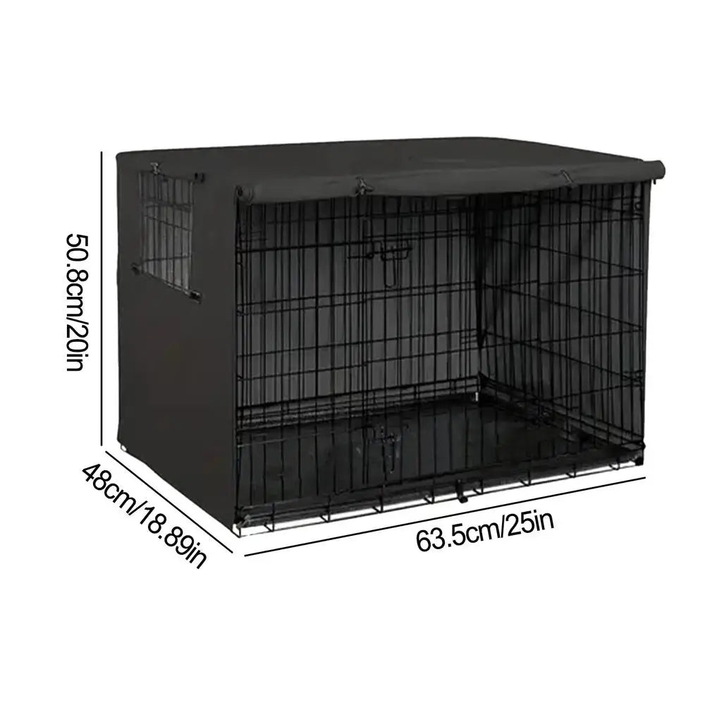 Pet Cage Cover Oxford Dog Kennel Cover Pet Crate Cover Windproof Dog Kennel Cover Waterproof Dog Cat Cage Cover for Crates