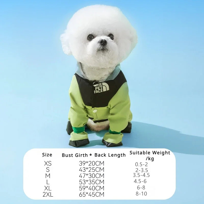 Dog Raincoat Dog Raincoat Pet Clothes for Chihuahua Maltese Full Body Waterproof Dog Raincoat with Leash Attachment