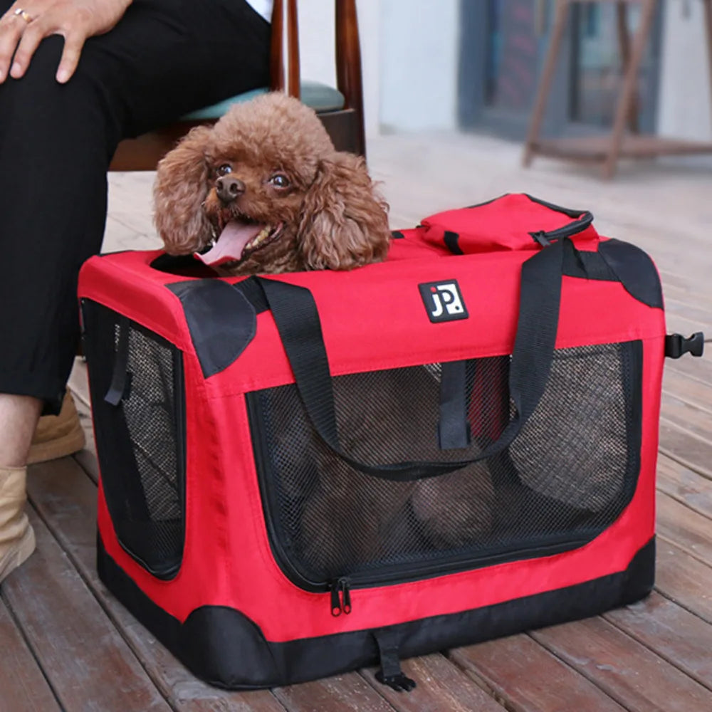 Cat Crate And Dog Kennel Outdoor Travel Case Car Seat For Dog Outing Carrying Bag Folding Dog Crate Indoor Outdoor Pet Home