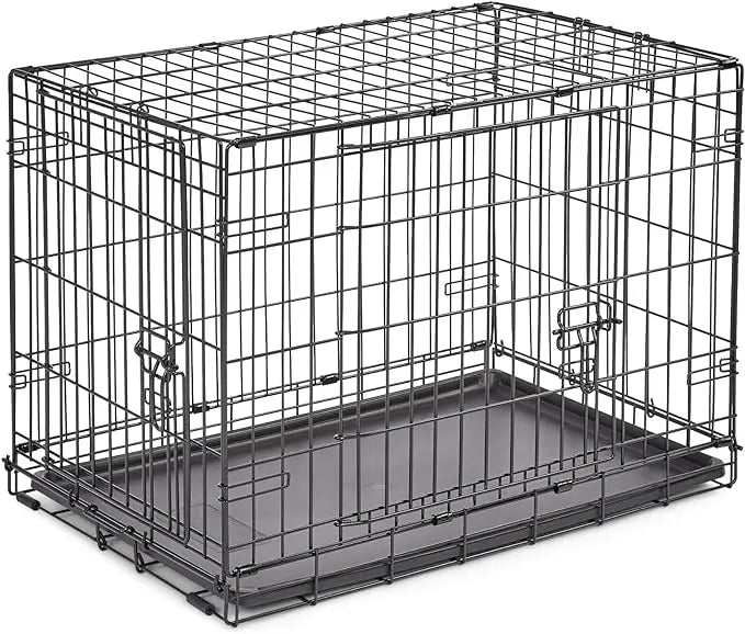 New World Newly Enhanced Double Door New World Dog Crate, Includes Leak-Proof Pan, Floor Protecting Feet, & New Patented