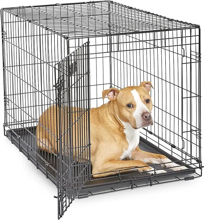 Ginormous Single Door 54-Inch Dog Crate for XXL Dogs Breeds; Great Dane, Mastiff, St. Bernard，Black: SL54