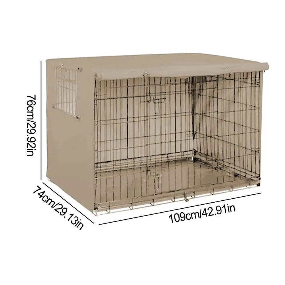 Pet Cage Cover Oxford Dog Kennel Cover Pet Crate Cover Windproof Dog Kennel Cover Waterproof Dog Cat Cage Cover for Crates