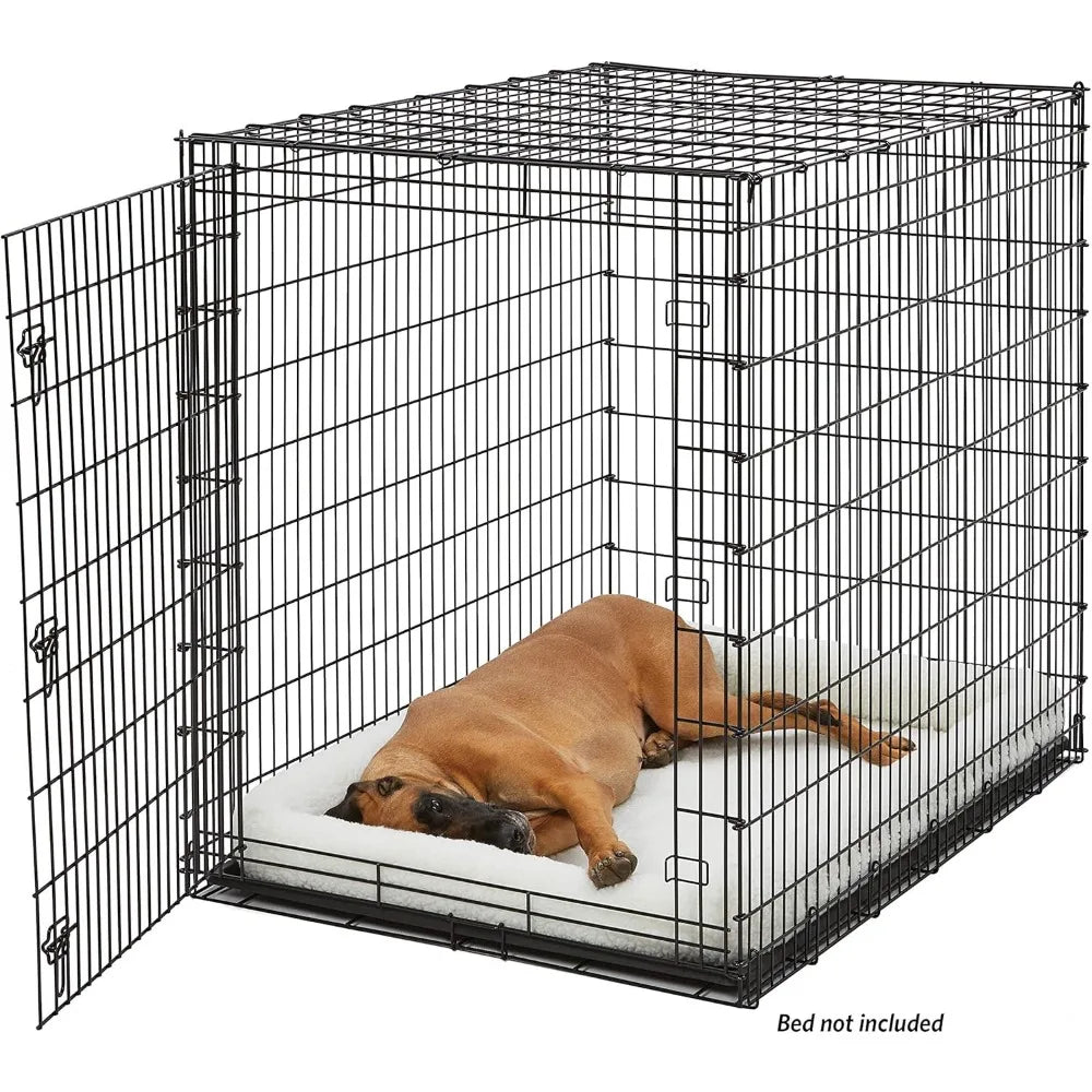 Ginormous Single Door 54-Inch Dog Crate for XXL Dogs Breeds; Great Dane, Mastiff, St. Bernard，Black: SL54