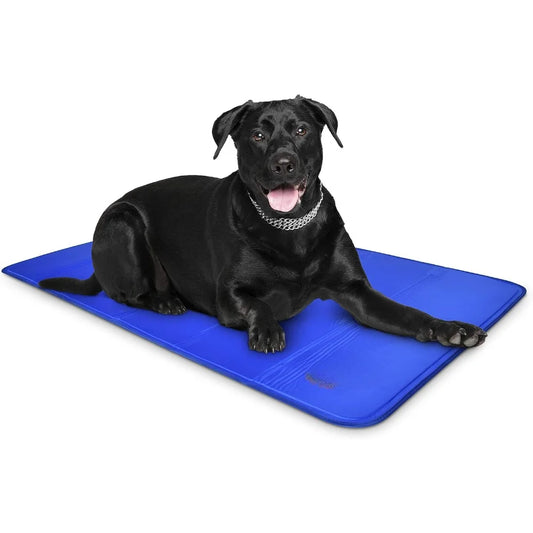 Dog Cooling Mat 35” x 55” Pad for Kennels, Crates & Beds, Non-Toxic, Solid Self Cooling Gel .No Fridge or Electricity Needed