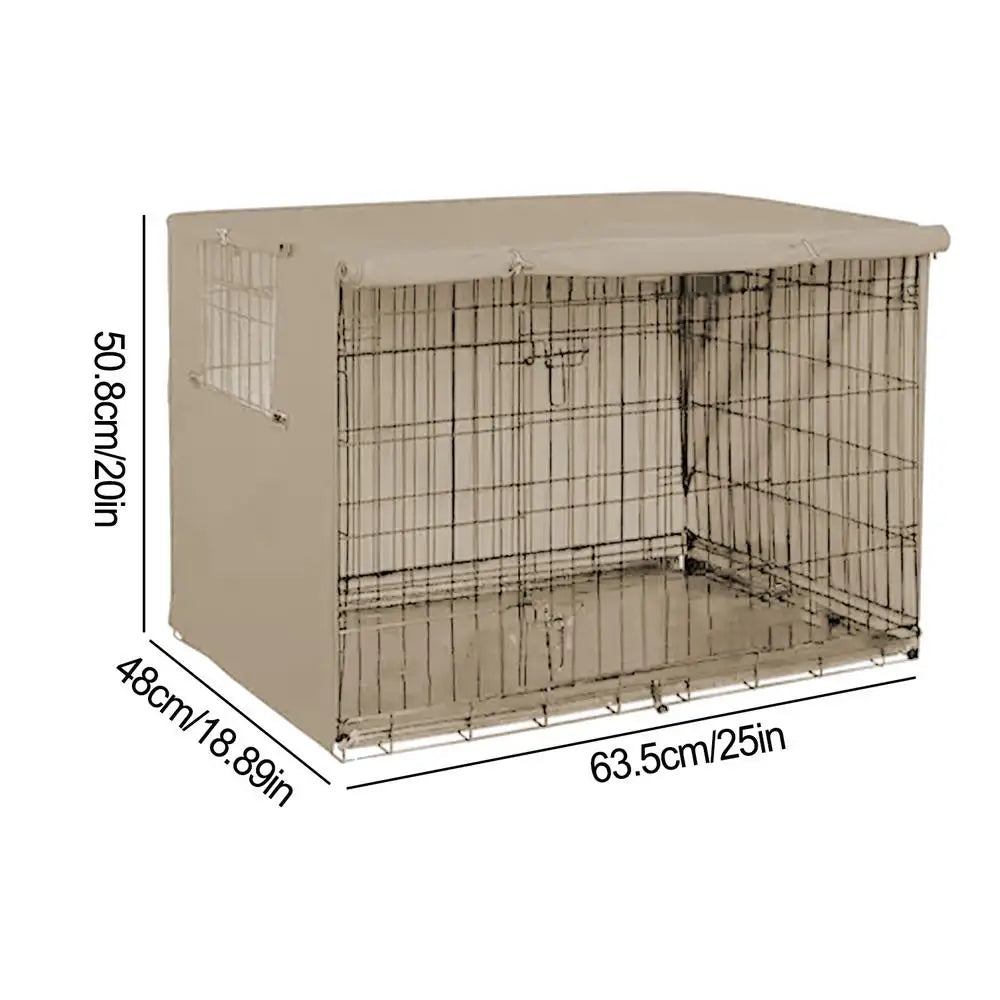 Pet Cage Cover Oxford Dog Kennel Cover Rainproof Dust Covers Outdoor Universal Dog Wire Crate Cover Waterproof Sun Protection