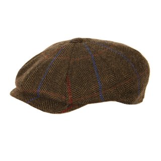 Adults Unisex Tweed 8 Pannel Cap