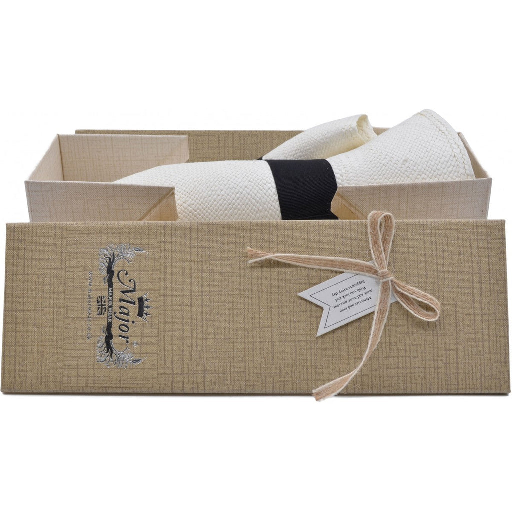 Unisex Genuine Packable Natural Straw Panama Hat
