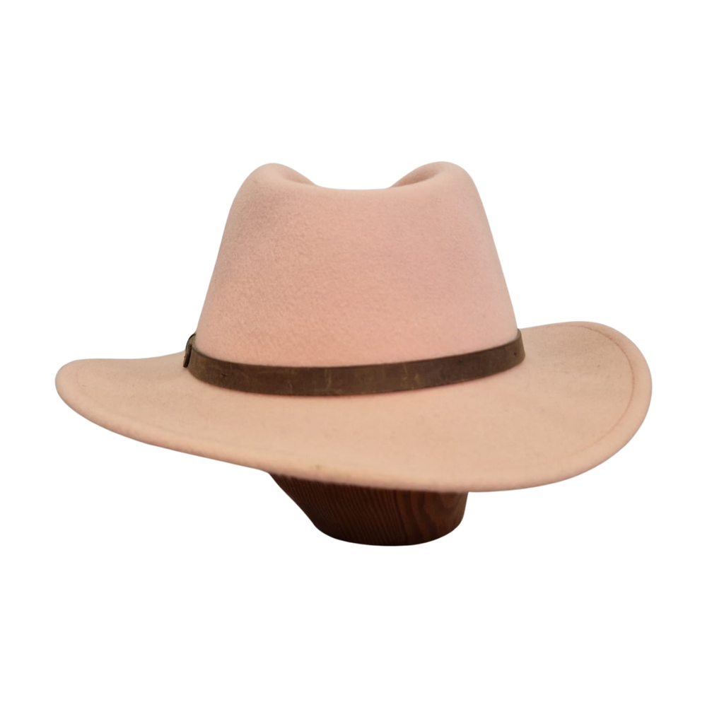 Baby Pink Fedora back