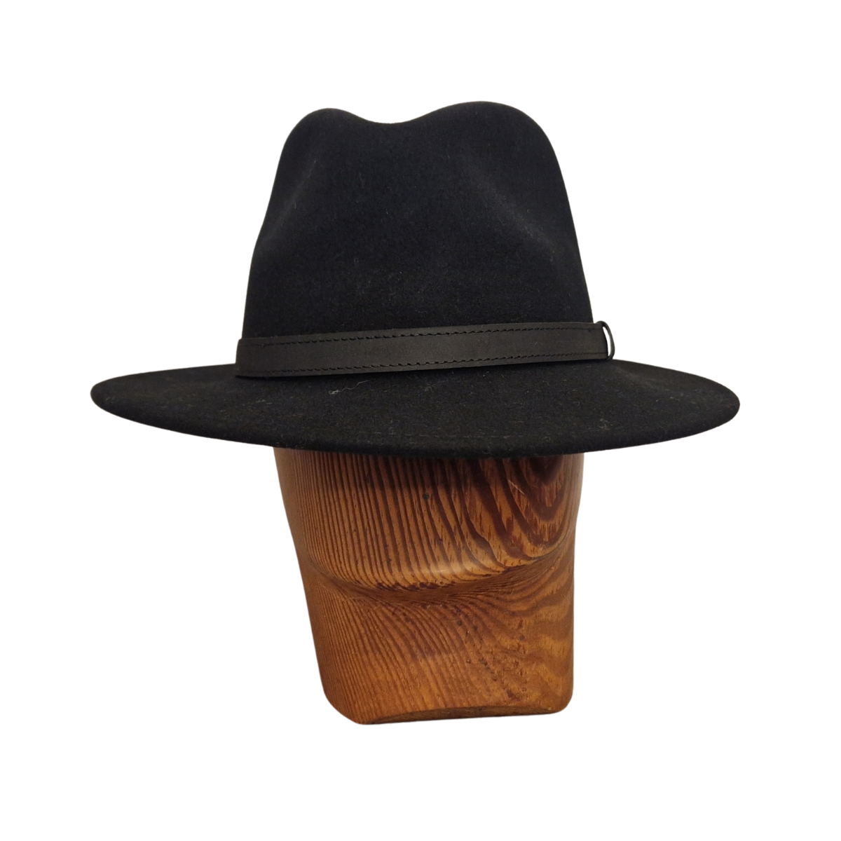Black Band Black Fedora front
