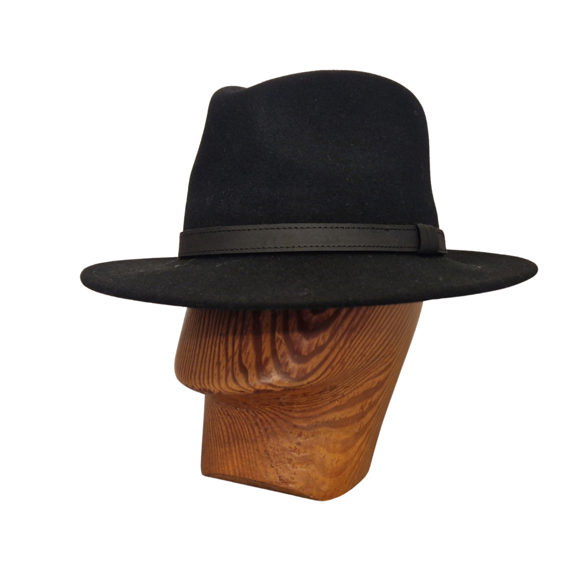 Black Band Black Fedora front side
