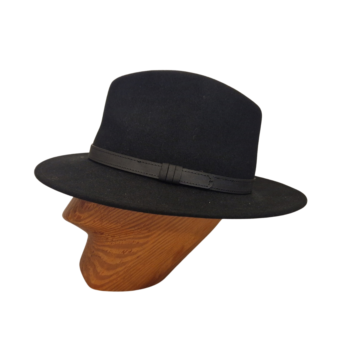 Black Band Black Fedora side