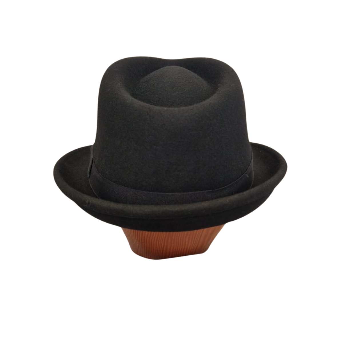 Black 100 % Wool Handmade Trilby back