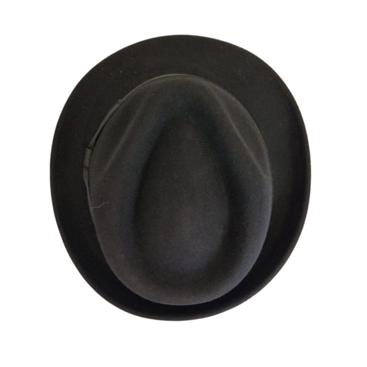 Black 100 % Wool Handmade Trilby top