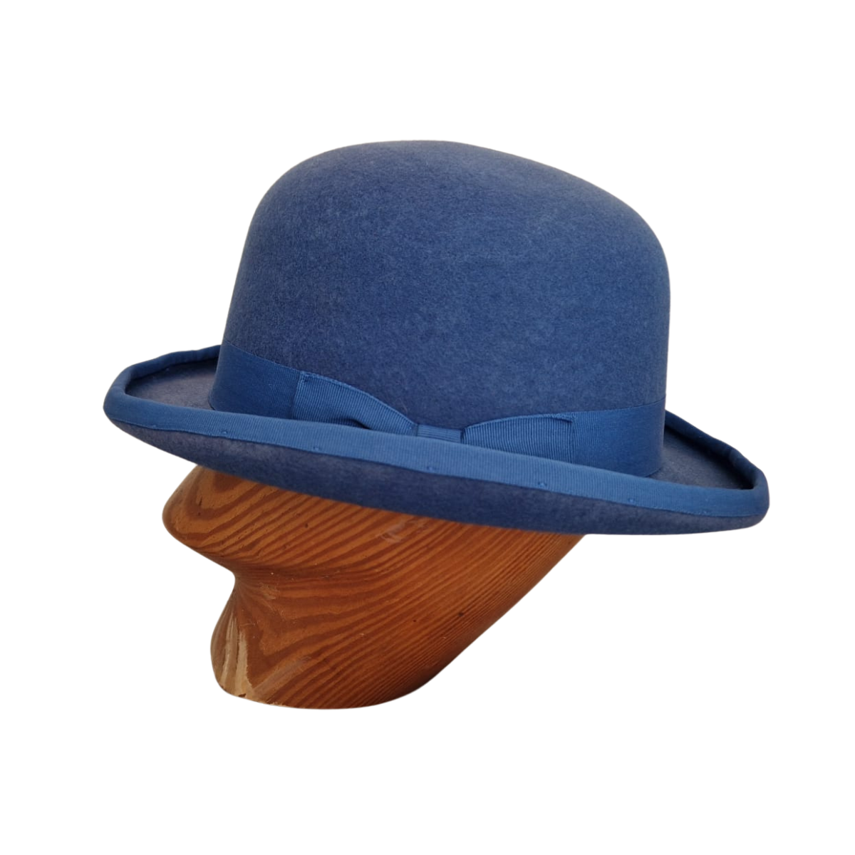 Blue Classic Bowler Hat side