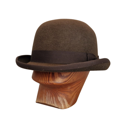 Brown Classic Bowler Hat front