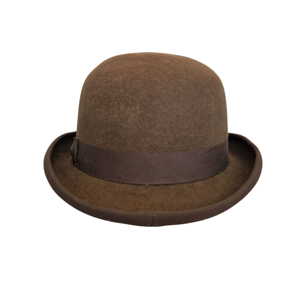 Brown Classic Bowler Hat back