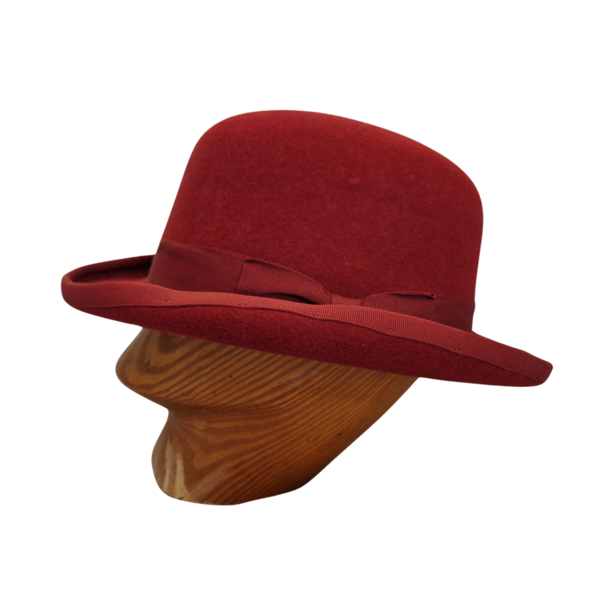 Burgundy Classic Bowler Hat side