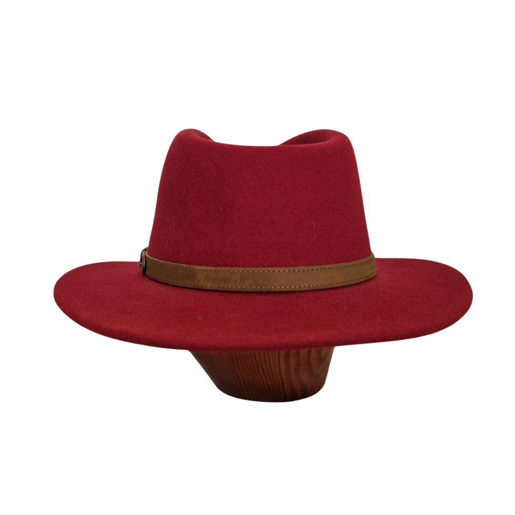Burgundy Fedora back