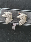 Country Style Cufflinks with Pheasant Head Design
