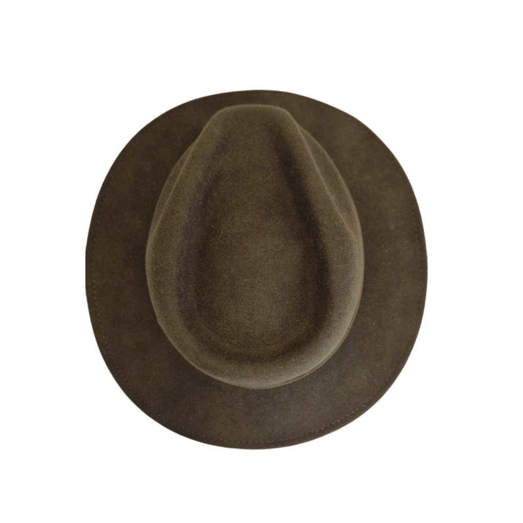 Dark Olive Green Fedora top