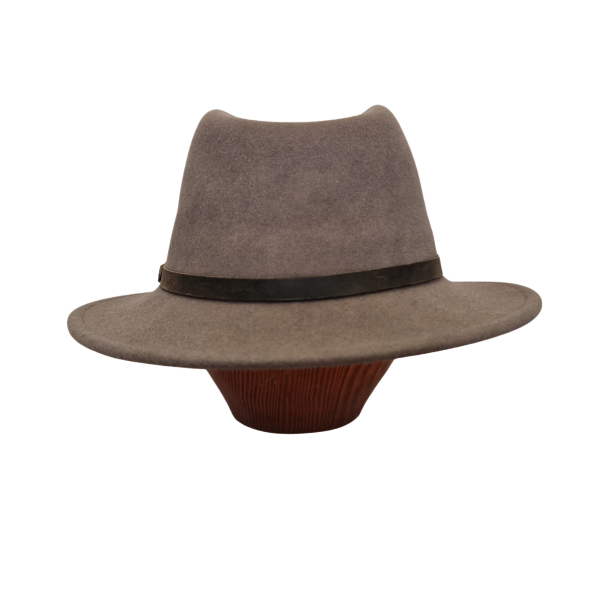 Light Grey Fedora Hat back