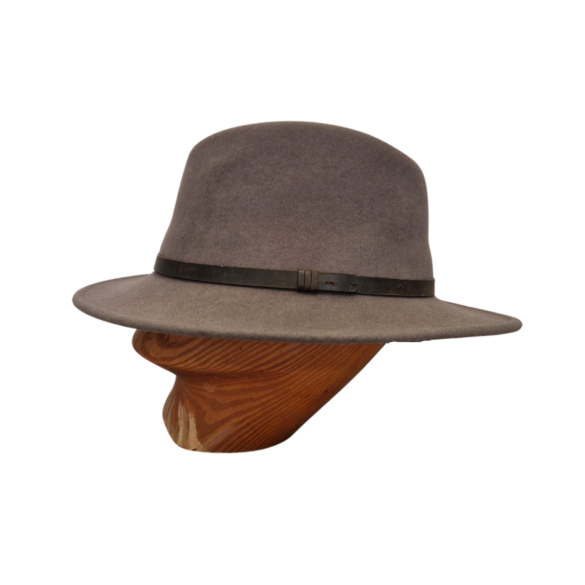 Light Grey Fedora Hat side