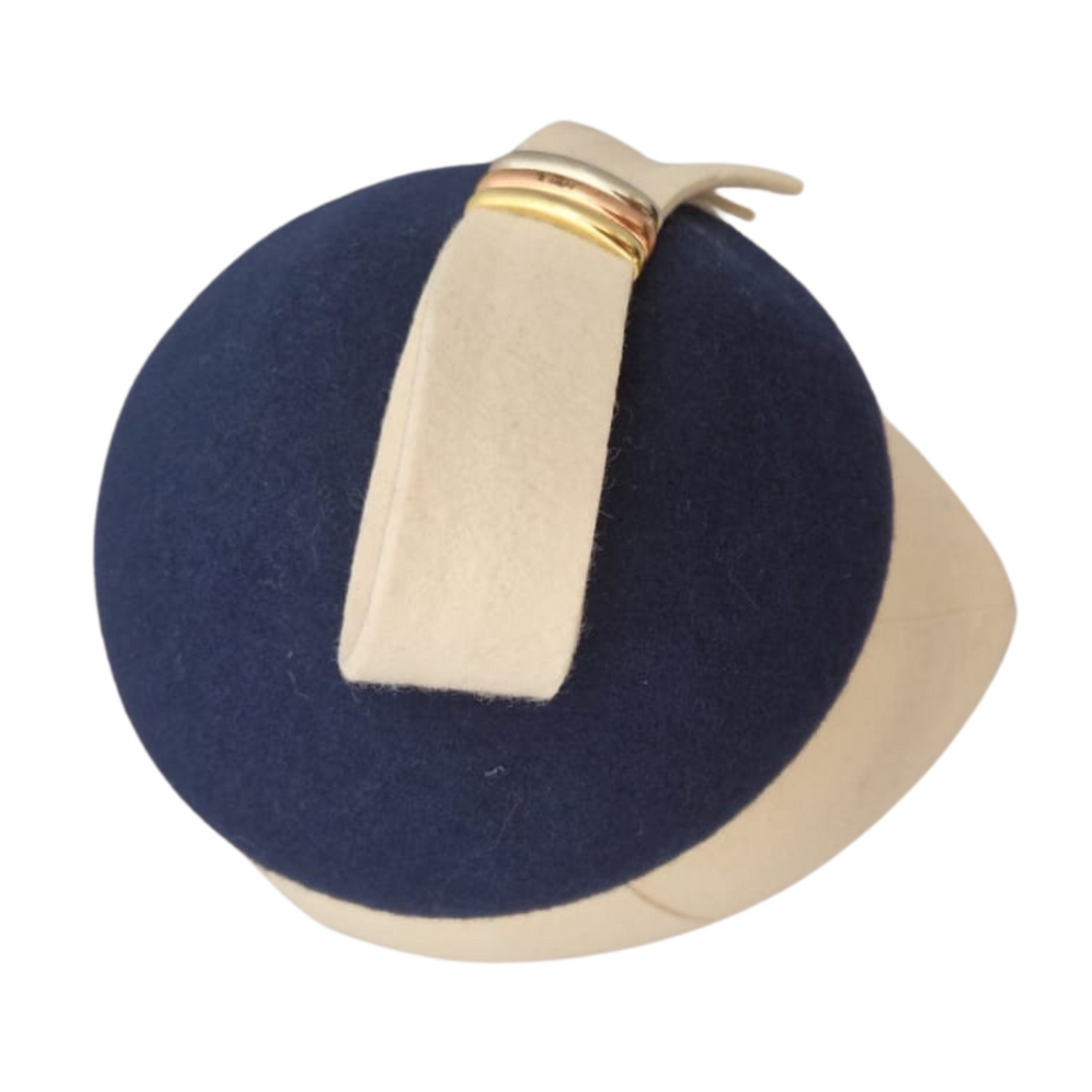 Navy Button Hat