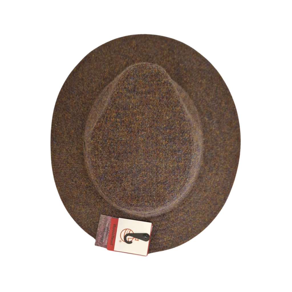 Brown Harris Tweed Fedora top