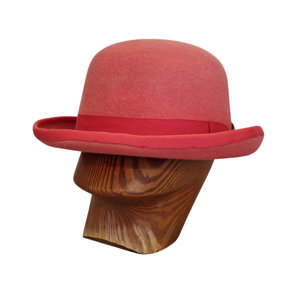 Hot Pink Classic Bowler Hat front
