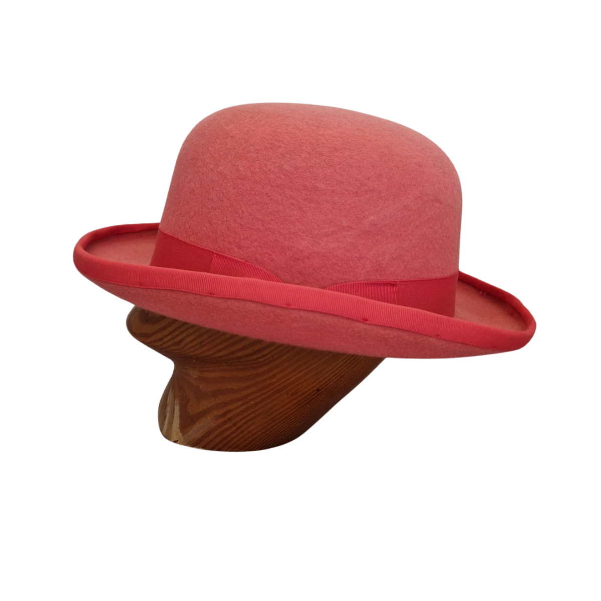 Hot Pink Classic Bowler Hat side