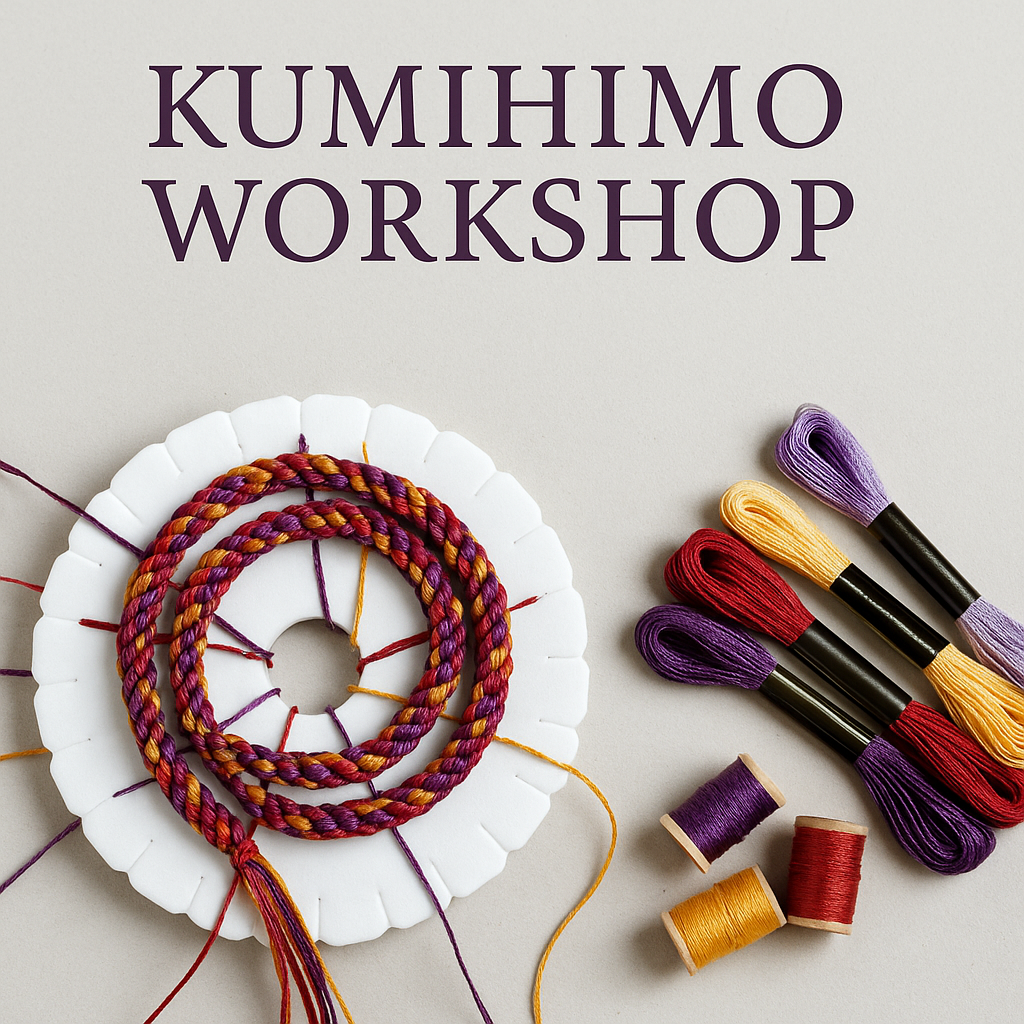Kumihimo Workshop, braiding and threads