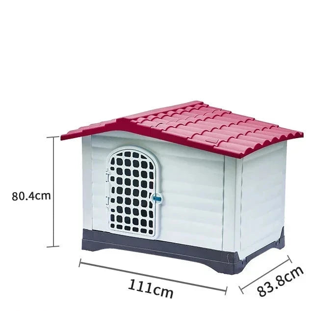 Modular dog house red