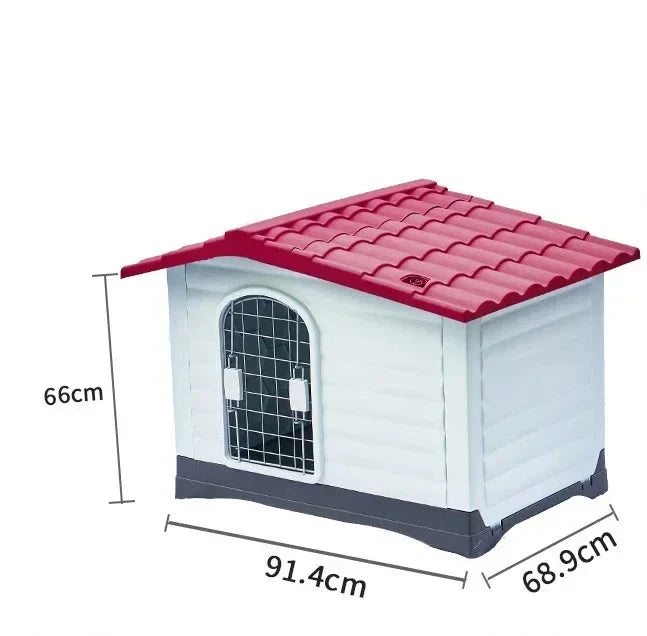 Modular dog house red