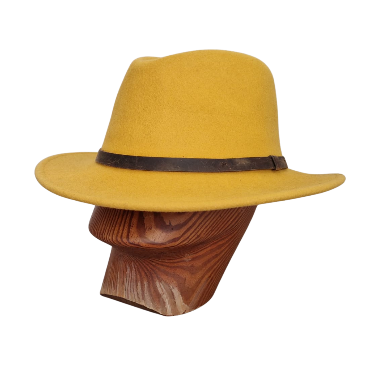 Mustard Yellow Fedora front