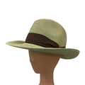 Natural Paper Light Green Sun Hat with Decorative Band
